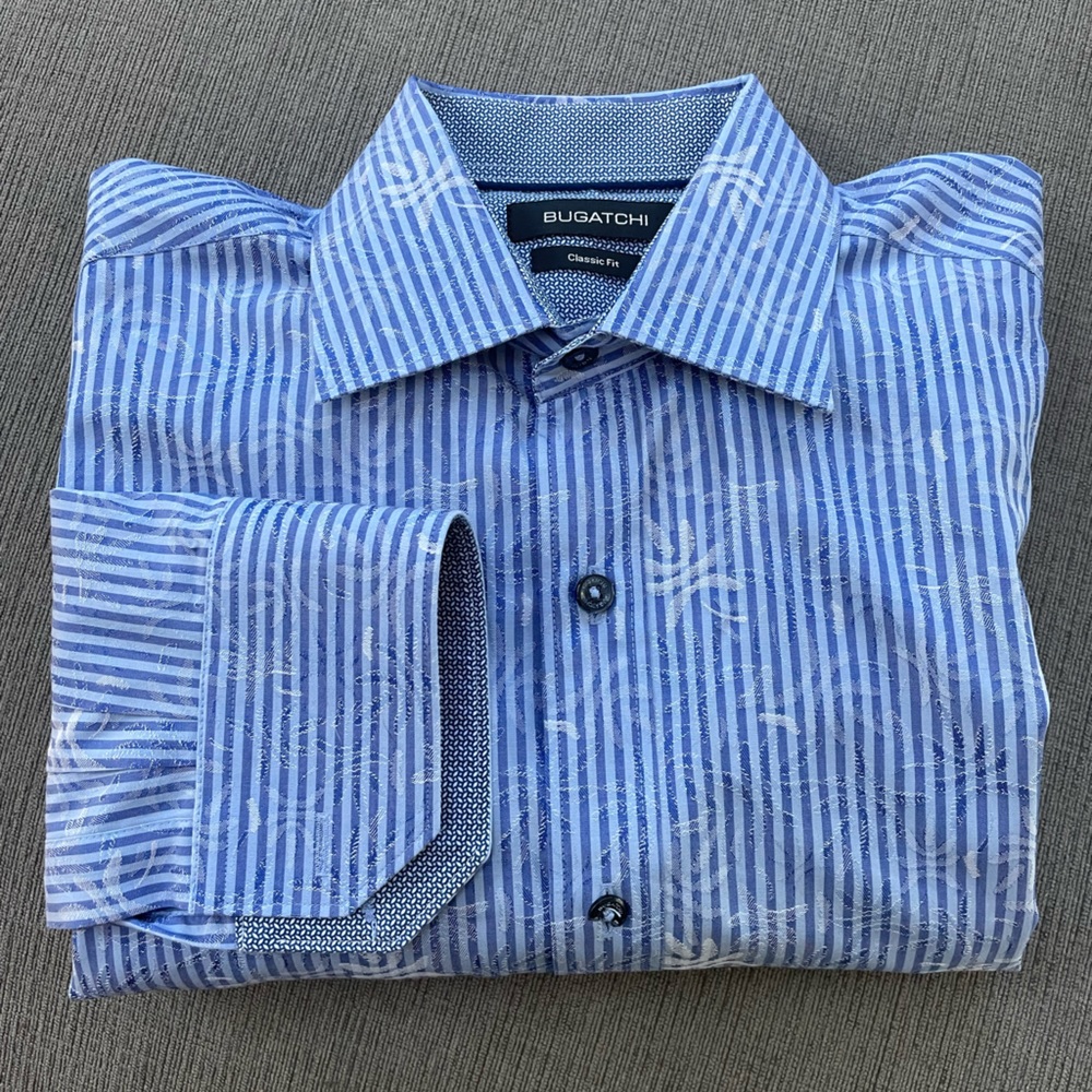 BUGATCHI Mens Long Sleeve 👔 size Small